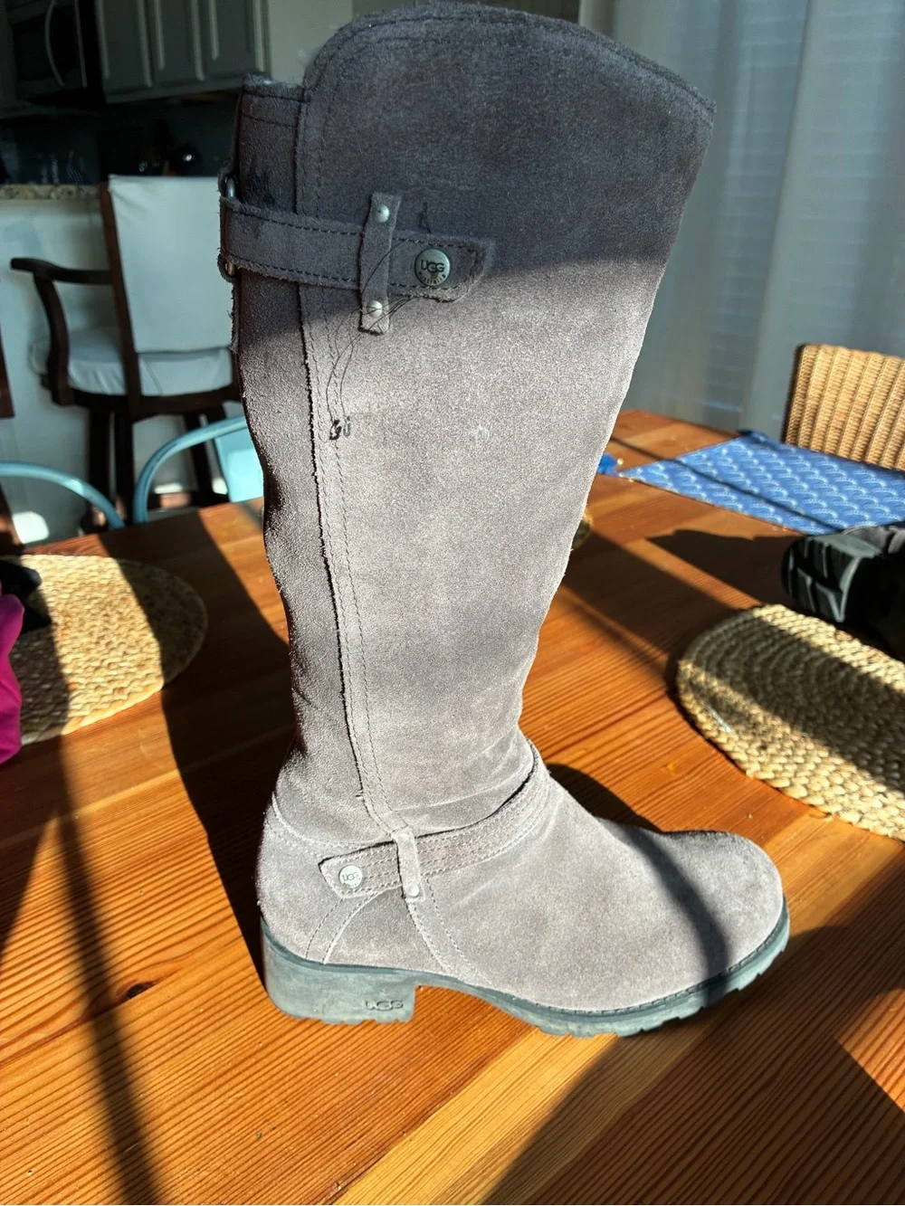 UGG Women's Over-the-Knee Suede Boots in Gray